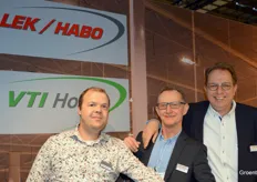 Lek/Habo deelde een stand met VTI Horst. Op de foto: Jurgen van Eijk, Sjaak van der Meer en Martin van Meurs van Lek/Habo